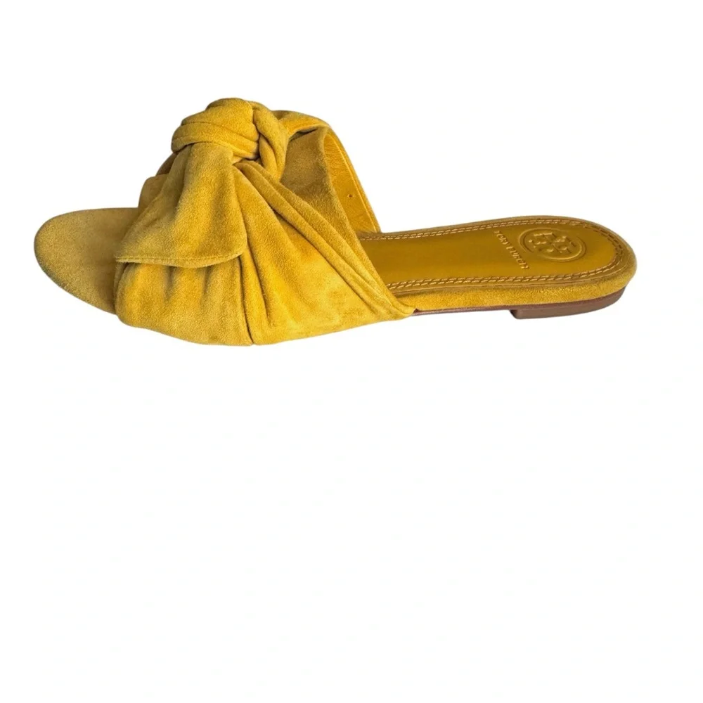 Tory Burch Annabelle Bow Sandals Suede Slides